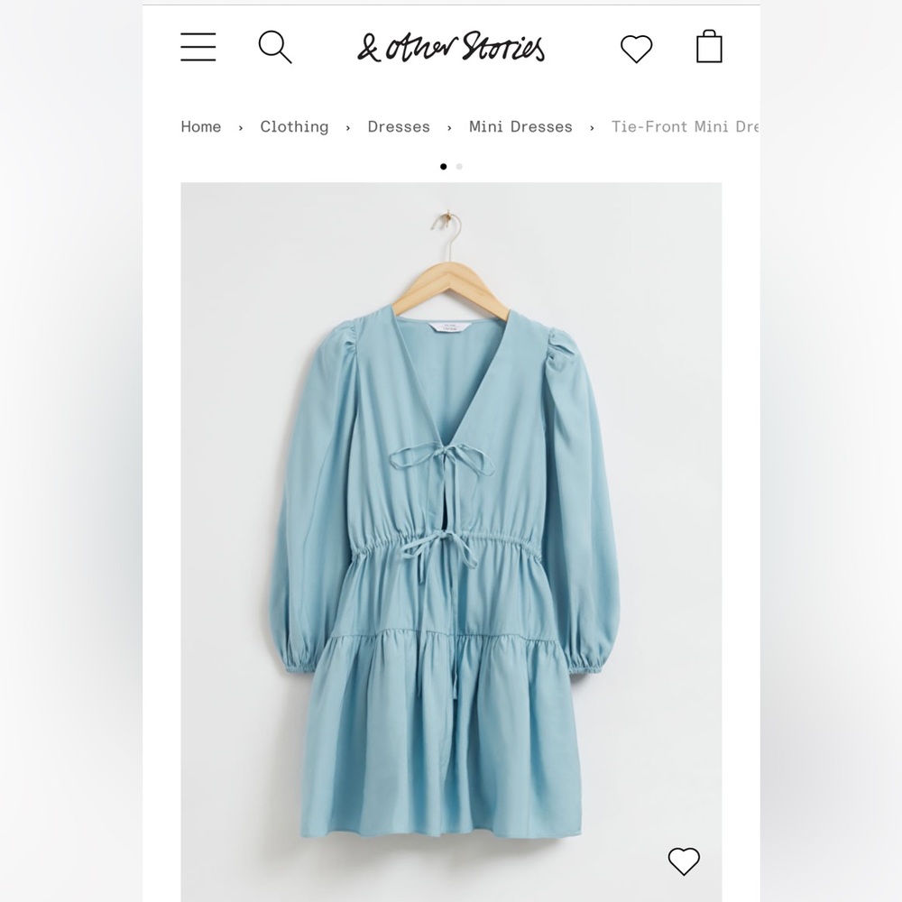 & Other Stories Tie Front Dress